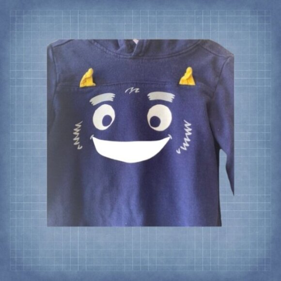 Carter’s Hoodie Monster Design Cotton Sweatshirt - Picture 3 of 6